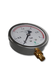 MANOMETRO CON VISOR C/GLICERINA ACERO INOX SILO T24