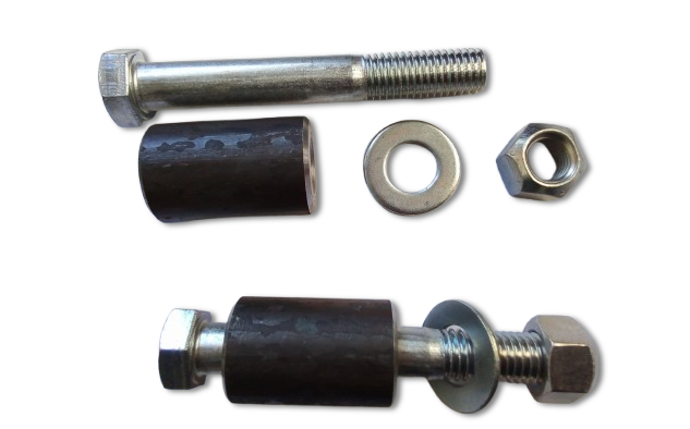 KIT FIJACION CAJA CHASIS (PERNO, BUJE, GOMA, TUERCA ANT)