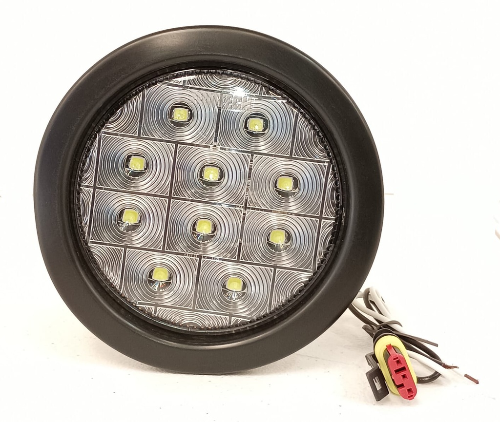 FOCO 4 PLG BLANCO LED CON GOMA DIAMANT. NUEVO