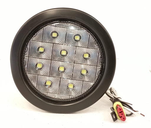 [3506-10899] FOCO 4 PLG BLANCO LED CON GOMA DIAMANT. NUEVO